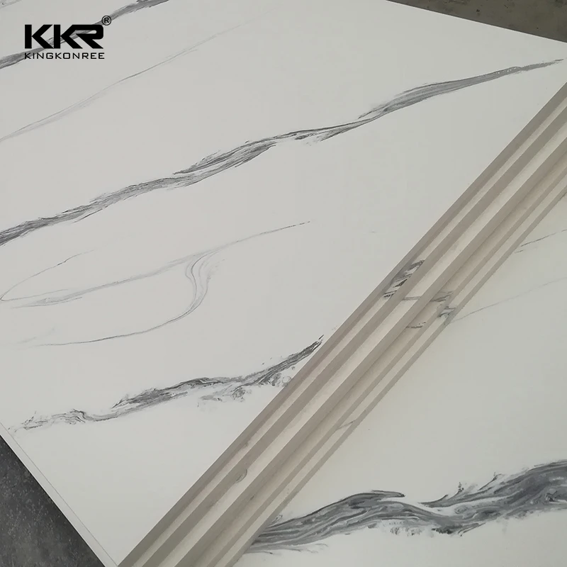 Solid Surface Manufacturer 6MM Thickness Big Slab Artificial Stone