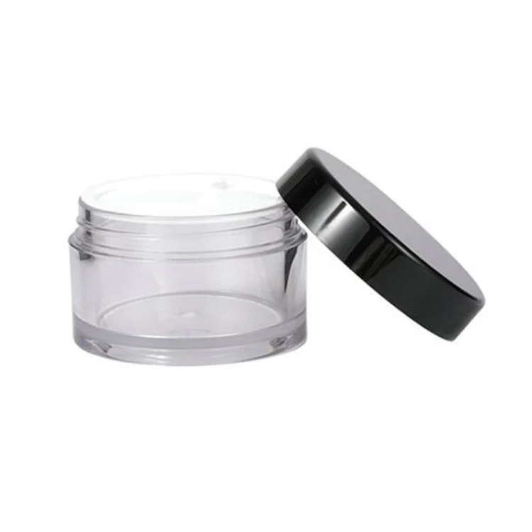 Topfeel Best Sell Thick Wall PETG Plastic Jar With Glossy Silver Lids