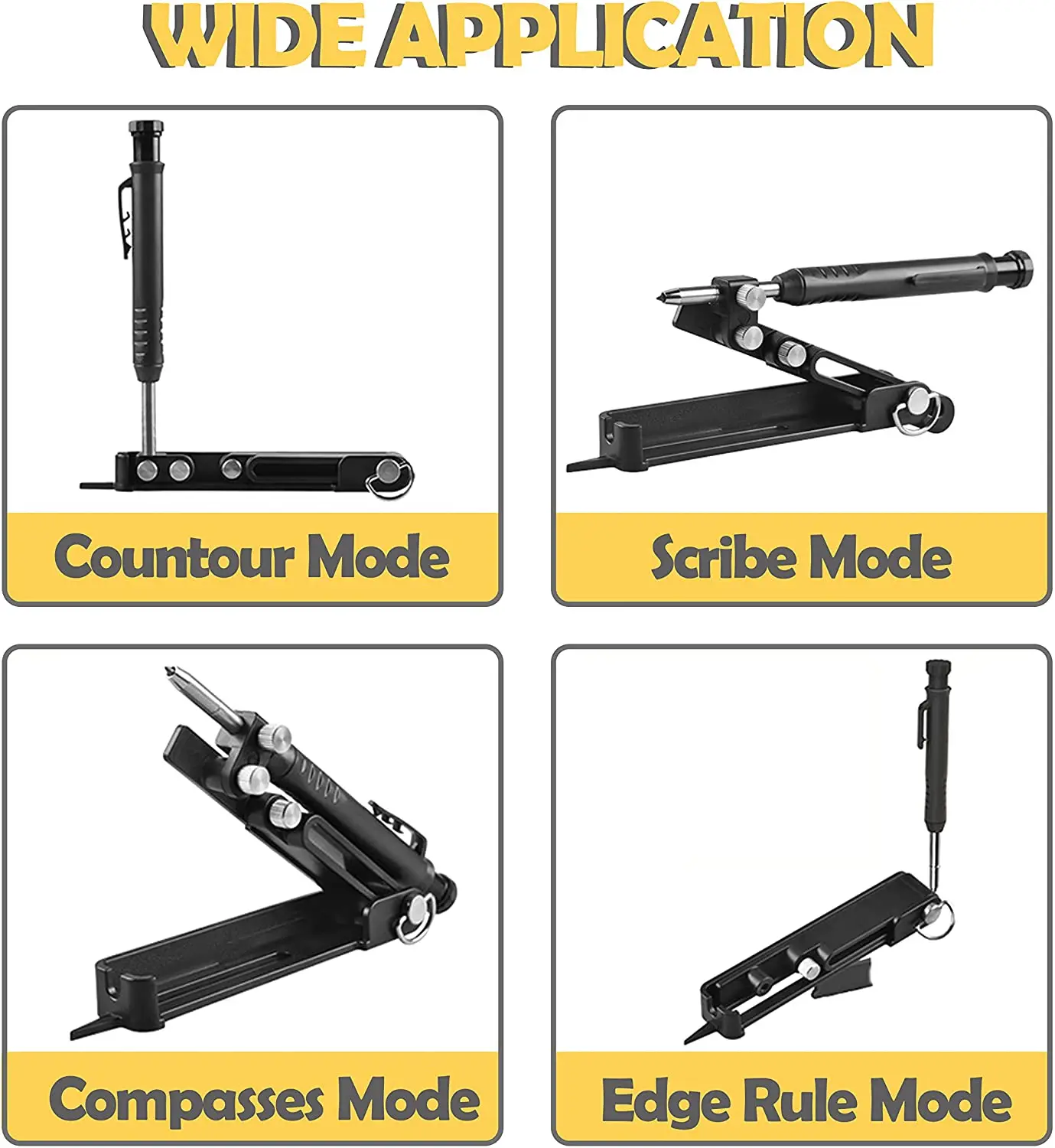 Hot sale Multi function Scribing Tool Profile Scribing Ruler Contour Gauge Doodle Line DIY Woodworking