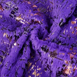 2023 Popular Selling Thick Warm Wrap Knit Luxury Foil Faux Rabbit Fur 100% Polyester Fabric for coat