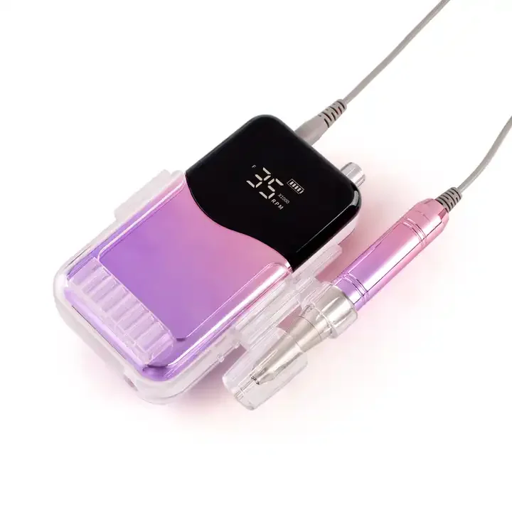 Hot  Electric Strong Acrylic Nail E-File Machine Bit Set Rechargeable Portable Cordless Professional Manicure Nail Drill 35000