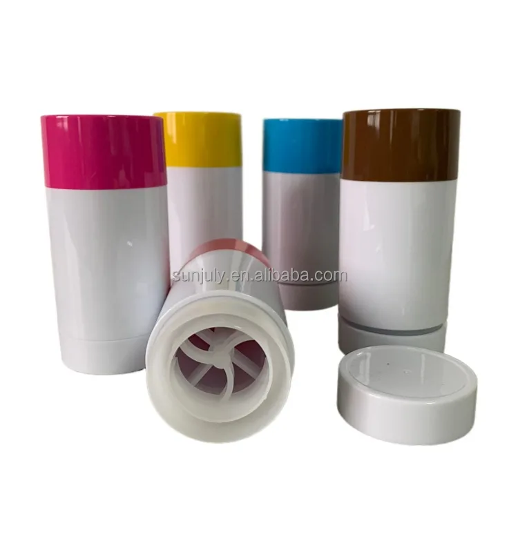 wholesale Stock empty deodorant container stick 75g/empty by push up deodorant for mens cosmetic packaging