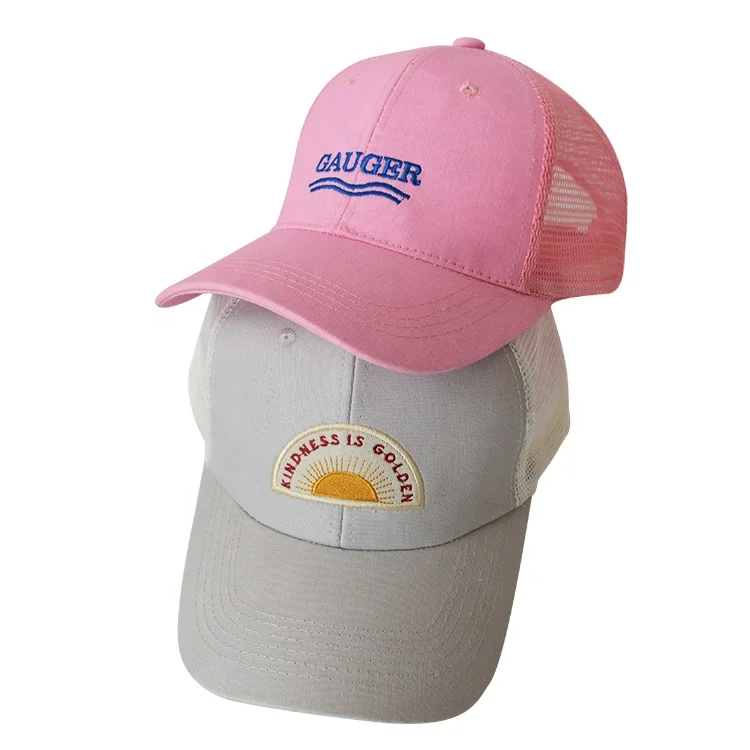 Private label matching stitching country high quality mesh trucker hat
