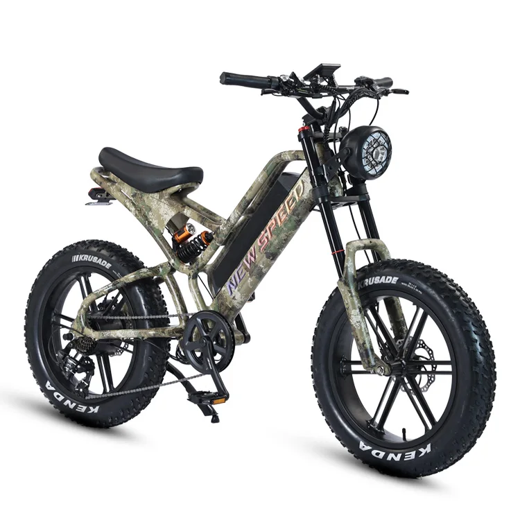 EU warehouse long range 20*4 inch fat tire electric bike 48V 15AH removable battery 1000W motor electric mountain bike electric