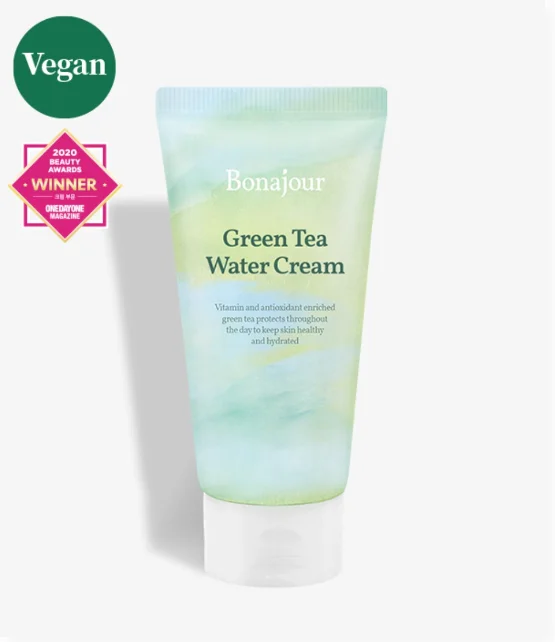[CPNP/VEGAN] Green Tea Water Cream 100ml/3.38 Fl. oz - Moisturizing Facial Gel Cream for sensitive skin Daily hydrating