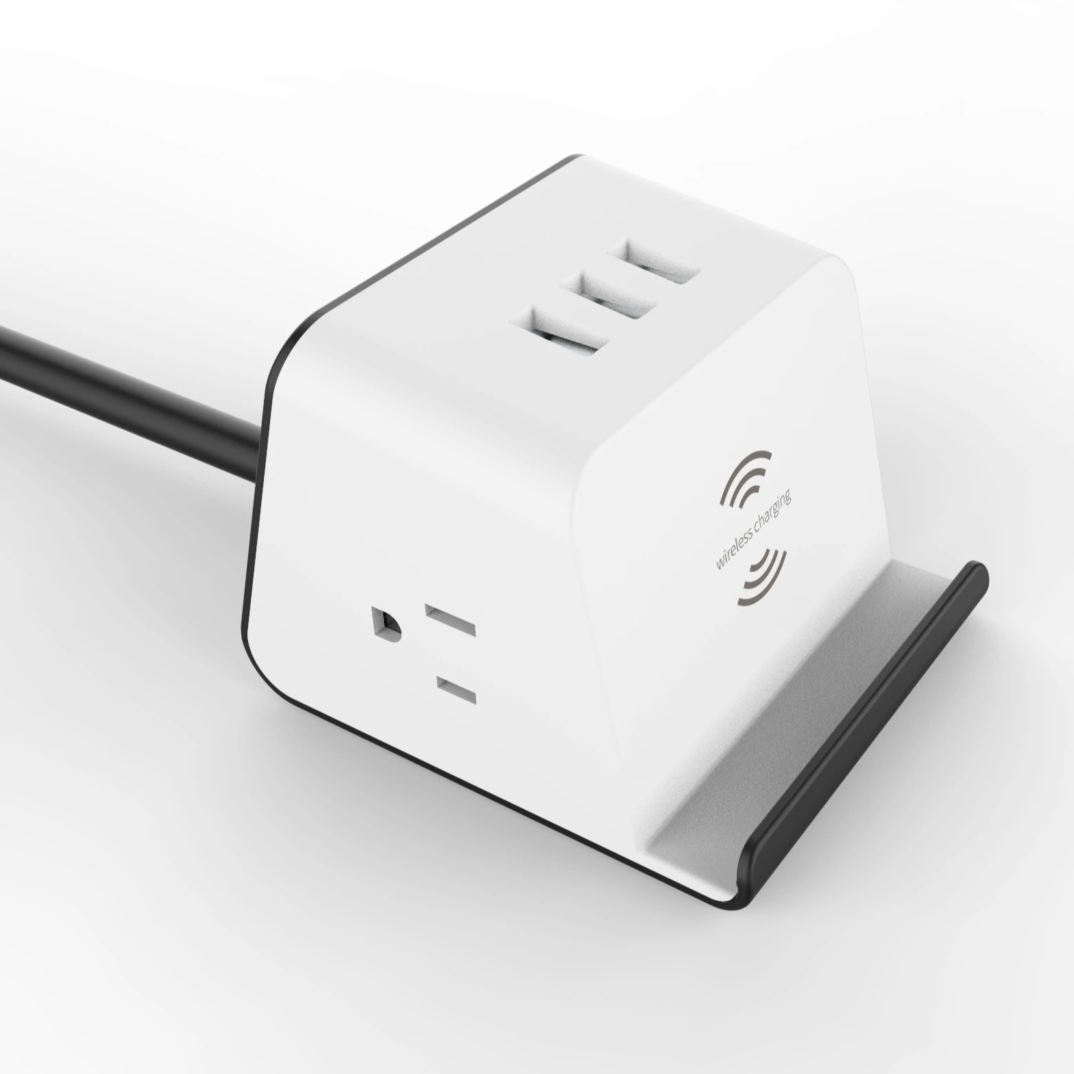 Дропшиппинг Портативный 10 Вт Беспроводная зарядная станция Смарт USB зарядное устройство модная полоса питания с защитой от перенапряжения