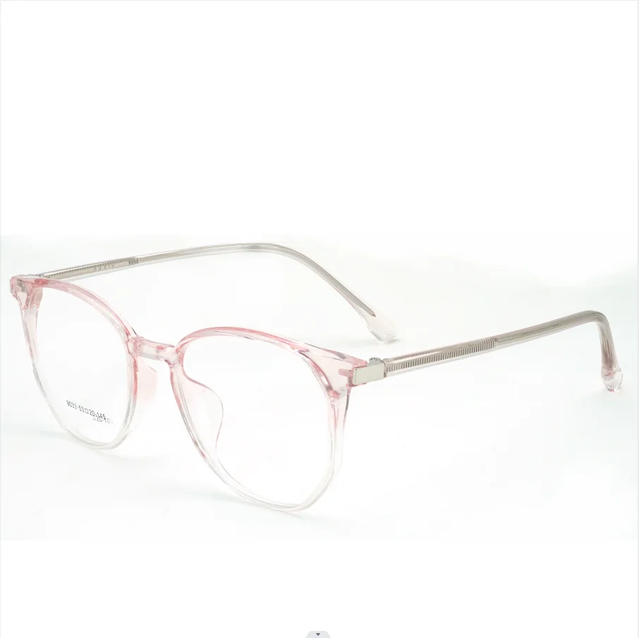 9033 TR90 eyeglass Interchangeable lens Computer Glasses TR90 Blue Light frame Plain blush sunglasses