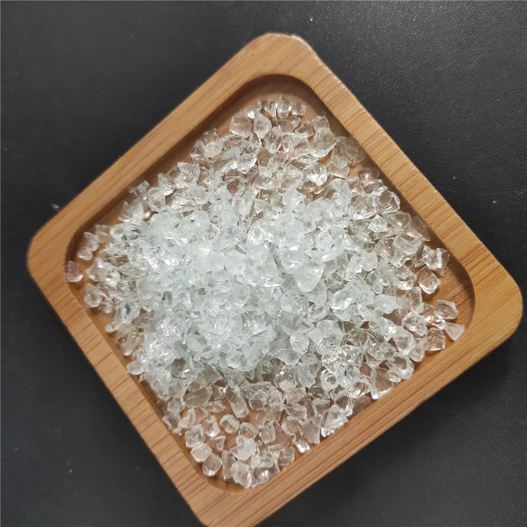  White Transparent glass sand for building
