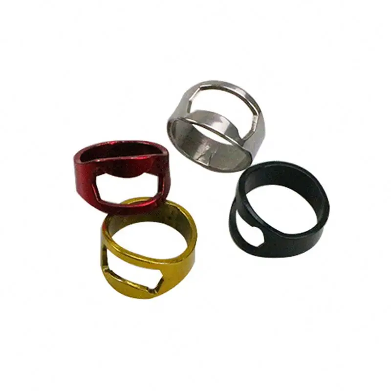 
Popular 05 Multi-function Beer Bottle Opener Diameter 22mm Stainless Steel Colorful Ring-Shape Opener 