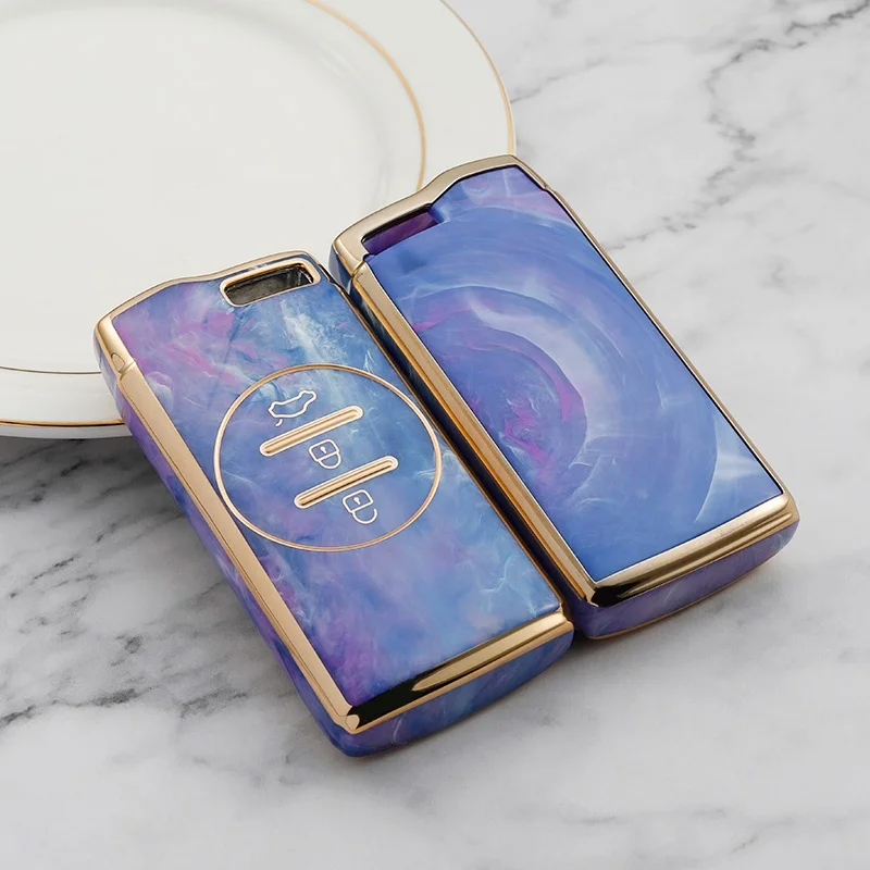 Marble TPU Soft Full Protection Key Case Shell For Chery Tiggo 7 Pro 8 Plus Arrizo 5 class car key fob case cover