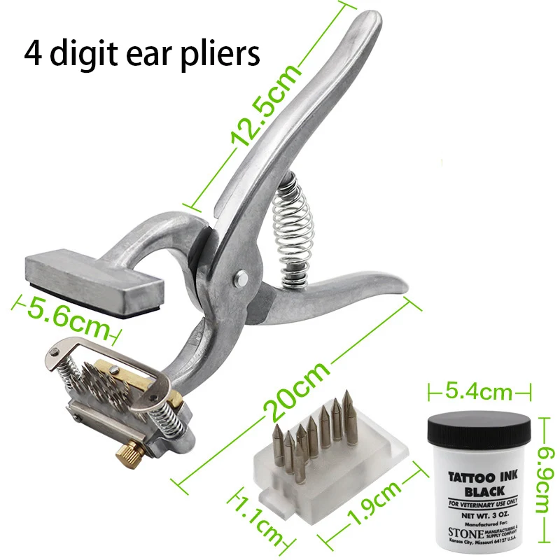 Hot Sale Ear Tattoo Pliers  for Farm Equipment Pig Cow Goat Dog Number Letter Ear Marking Pliers