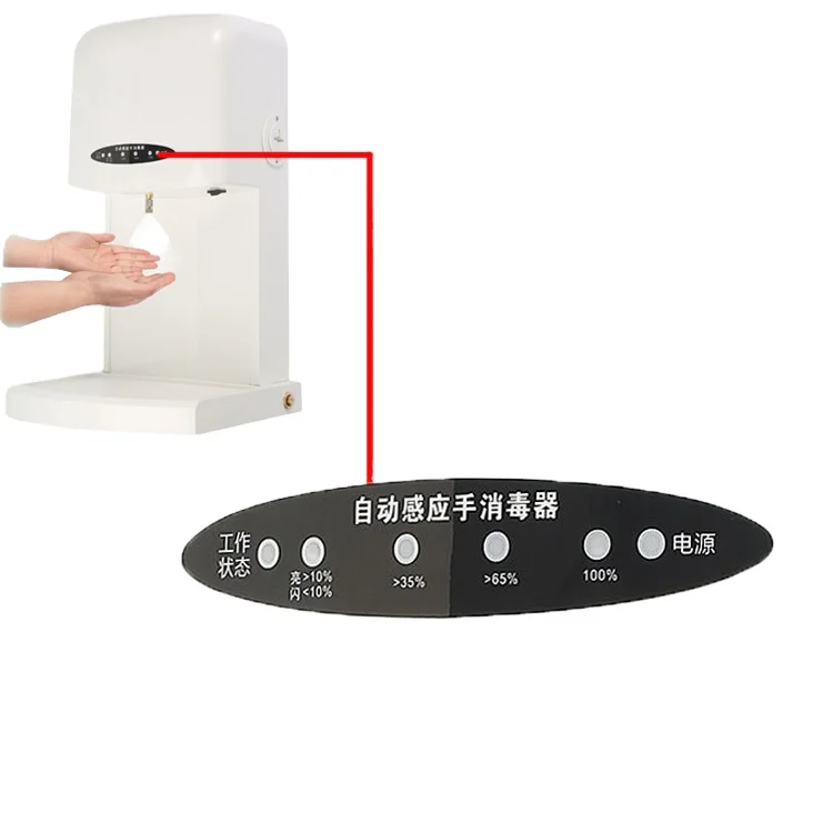 Polycarbonate panel for automatic sterilizer and hand cleaner