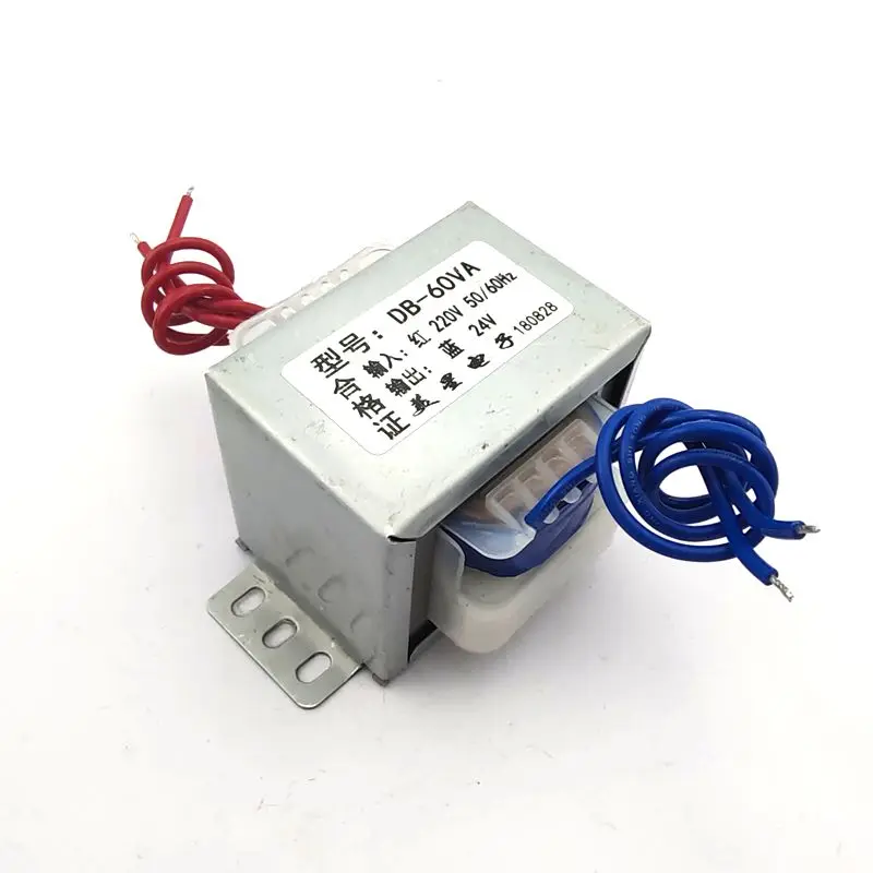 EI66 60 Вт силовой трансформатор DB-60VA 220V-24V 2.5A переменного тока 24V Универсальный Контроль питания