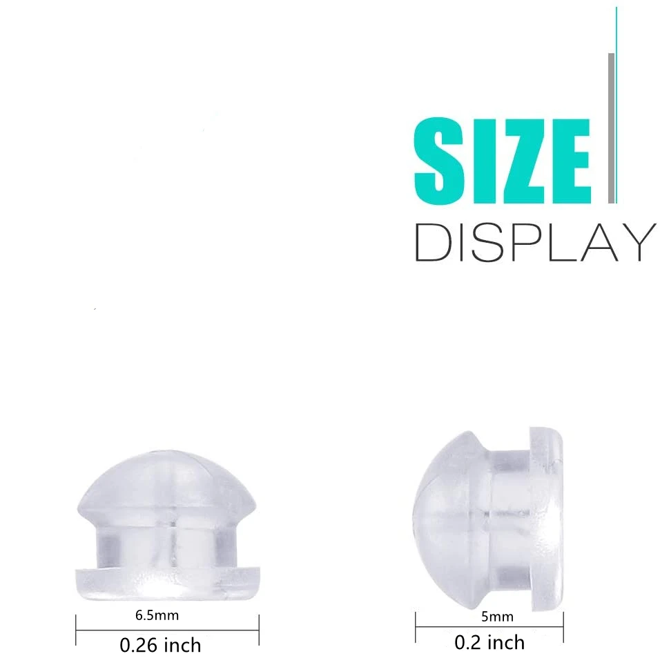 Premium Upgrade Soft Silicone Earring Backs Hamburger Shaped Earring Safety Backs Stopper