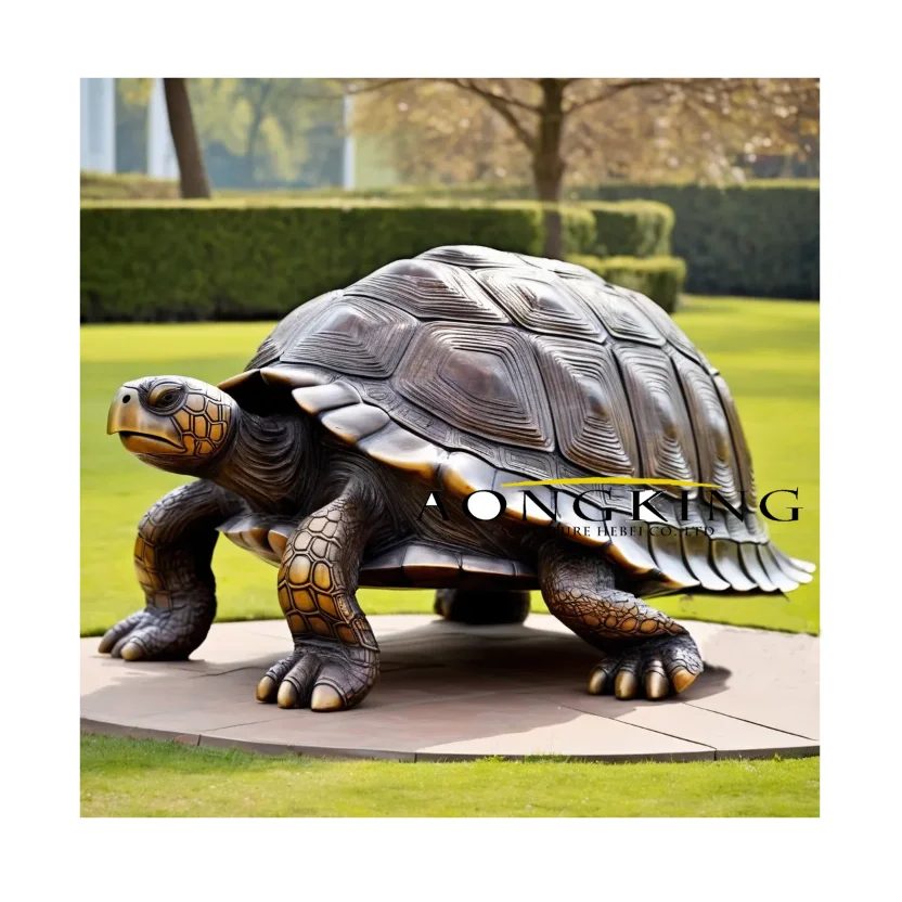 Eye-catching design bronze tortoise statue Indian Star Tortoise sculpture