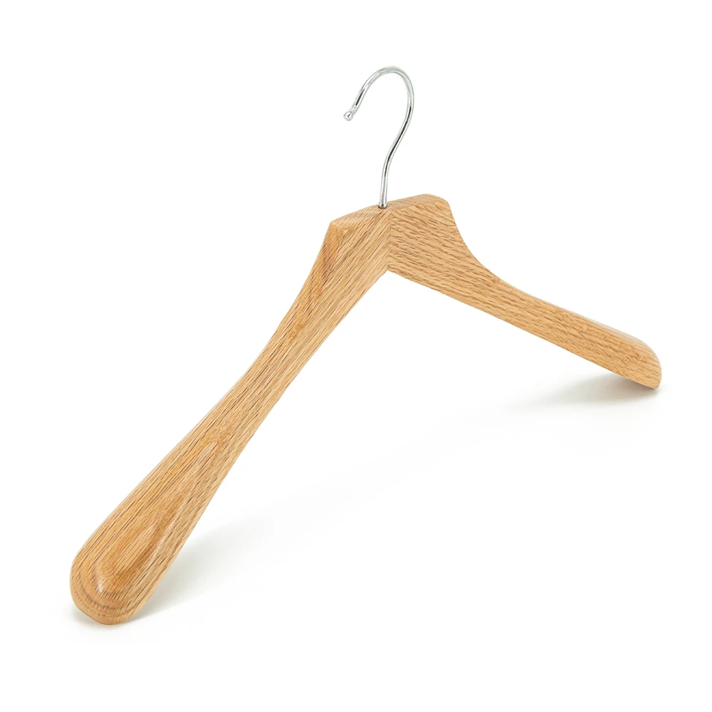 Chinese Supplier Glory Hanger Top Quality Deluxe Flat Natural Wooden Hanger for Clothes