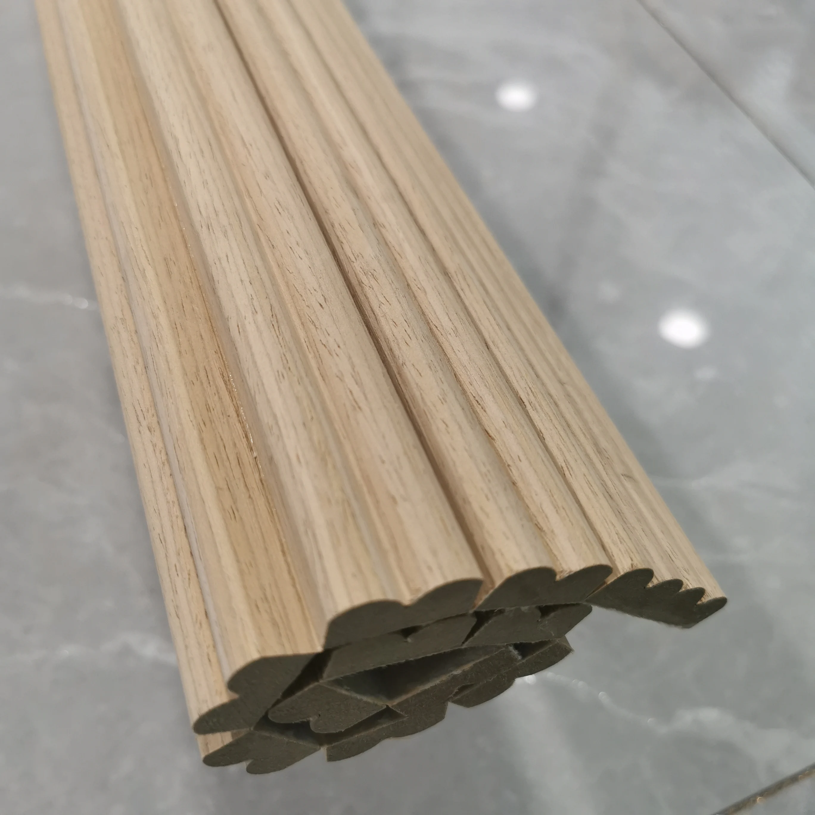 FEYT Factory Direct Sales 3D Wooden veneer MDF Tambour Wood Wall Panel Board