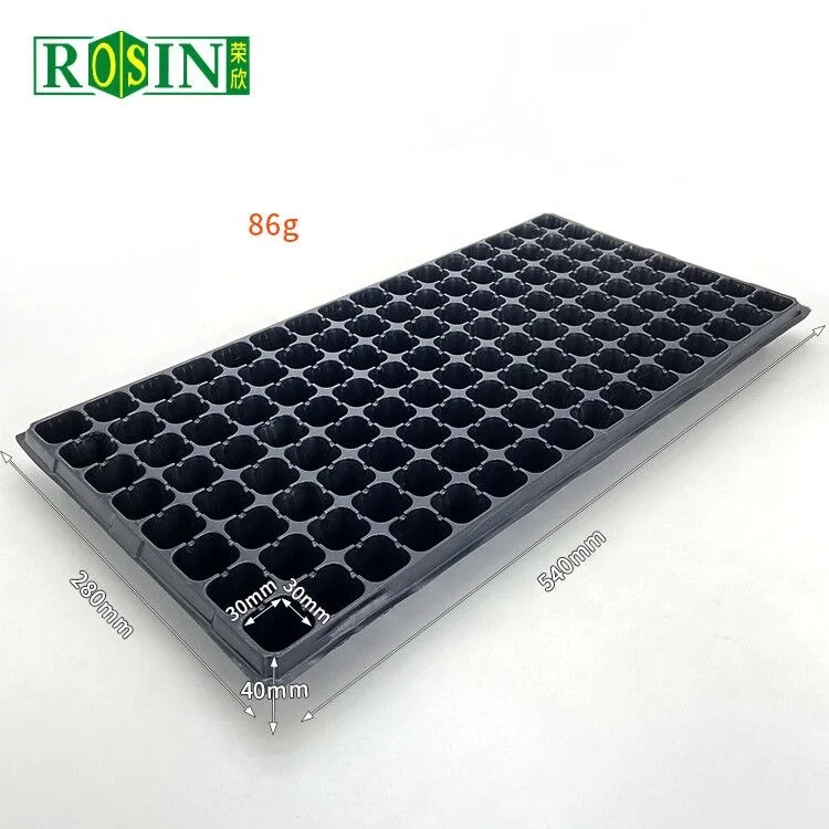 128 Cells polystyrene black plastic garden germination grow seed nursery starter tray