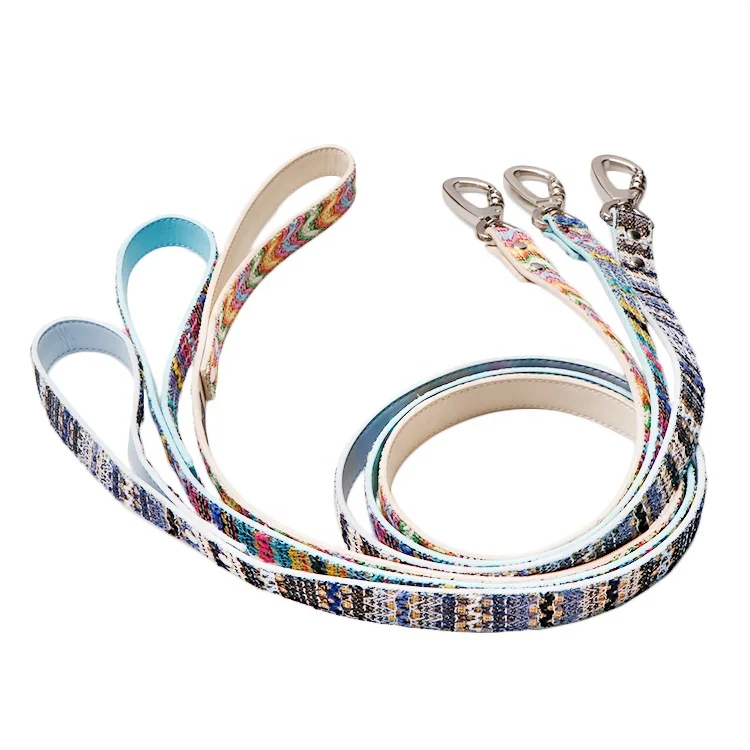 Manufacturer Pet Leashes Strong Large Extendable Custom Luxury Leather Dog Leash