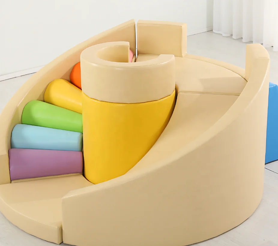 Child care centre toddler baby foam soft play set equipment with foam slide and climber for indoor party center play cafe