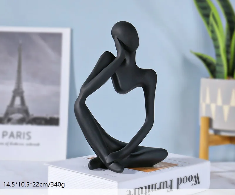 2022 HOT SELLING RESIN ARTIFICIAL SITTING THINKER LADY HOUSE TABLE DESK TOP DECORATIVE HOLIDAY GIVEAWAY STATUE SCULPTURE GIFT
