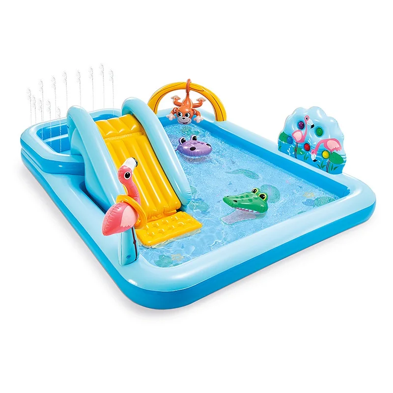 INTEX 57161 Water Play Jungle Adventure Play Center Children Swimming Pool Inflatable Outdoor Kids Paddling Pool