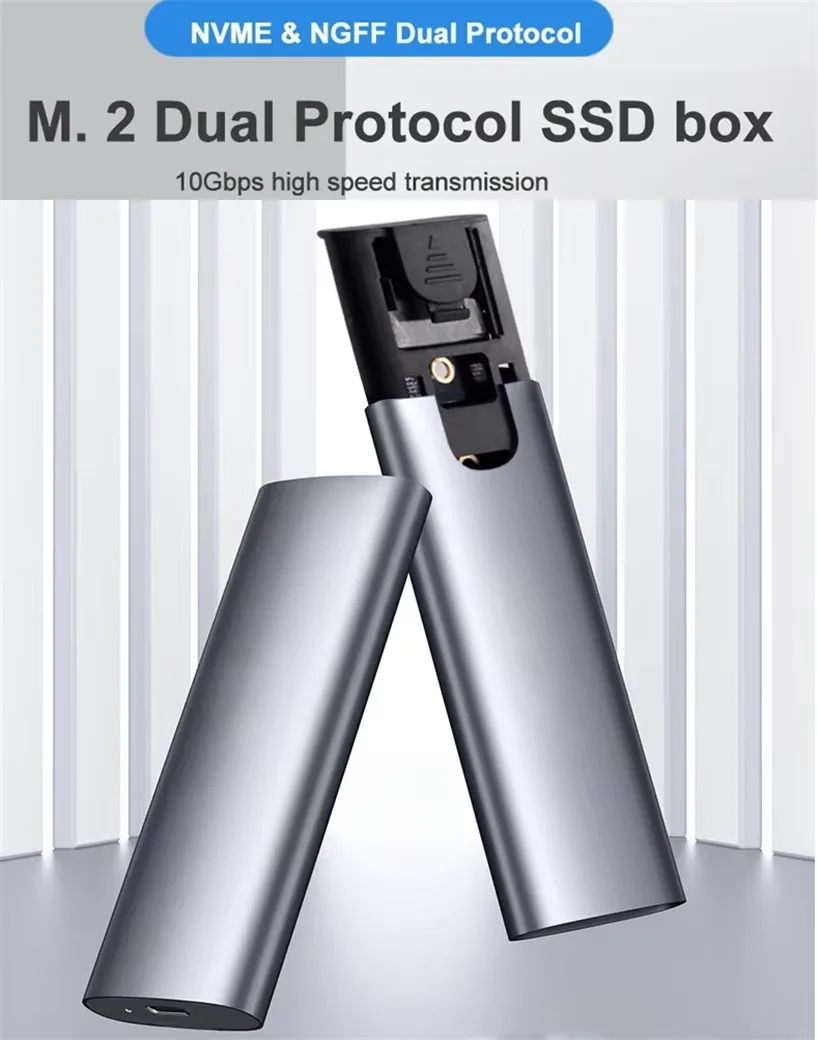 M.2 hard disk box nvme,M.2 NVMe PCIe External Portable SSD Type-C 3.1 HDD NVMe SSD Case,NVME NGFF M.2  SSD Case USB 3.1