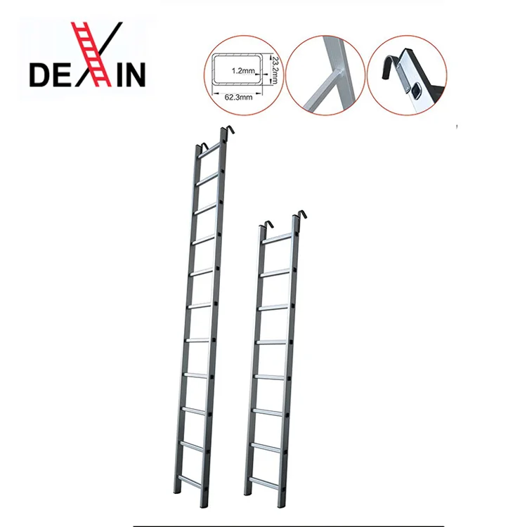 DX- GSSH108 Scaffolding ladder Aluminum straight safety outdoor 8 steps ladder with Hook