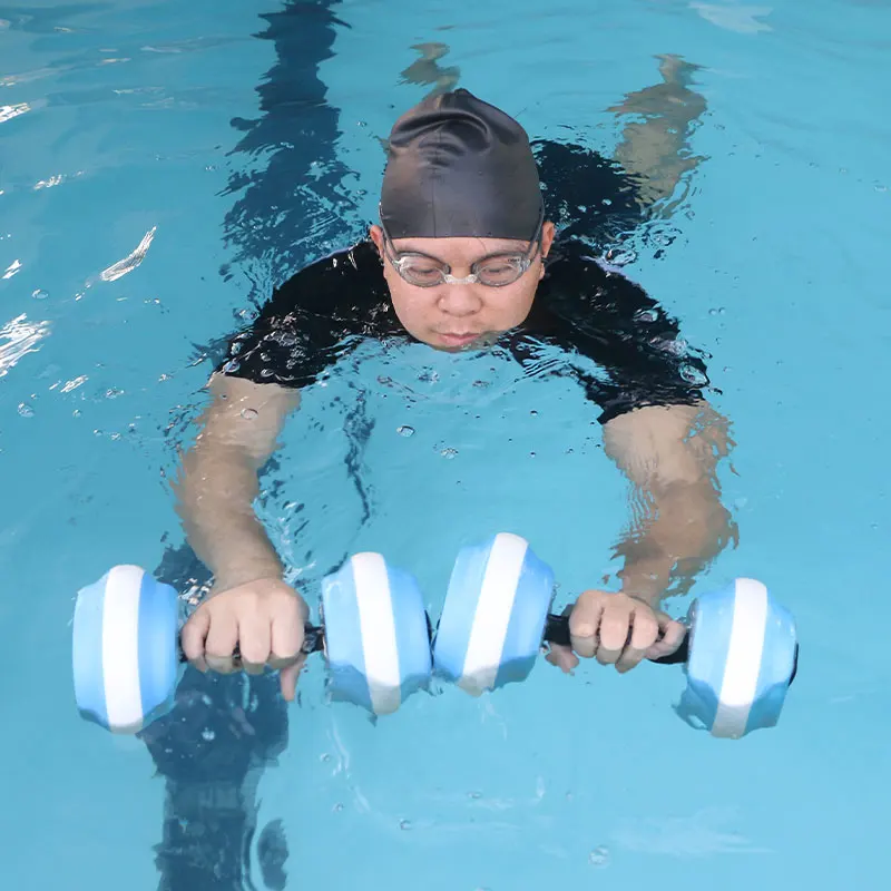 Aquatic Exercise Dumbells EVA Water Barbells Pool Dumbbells Water Resistance Aerobics EVA Foam Dumbbell