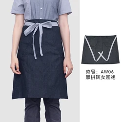 Korean version fashion theme tea restaurant waiter health work clothes shirt men and women KTV network coffee shop short sleeve