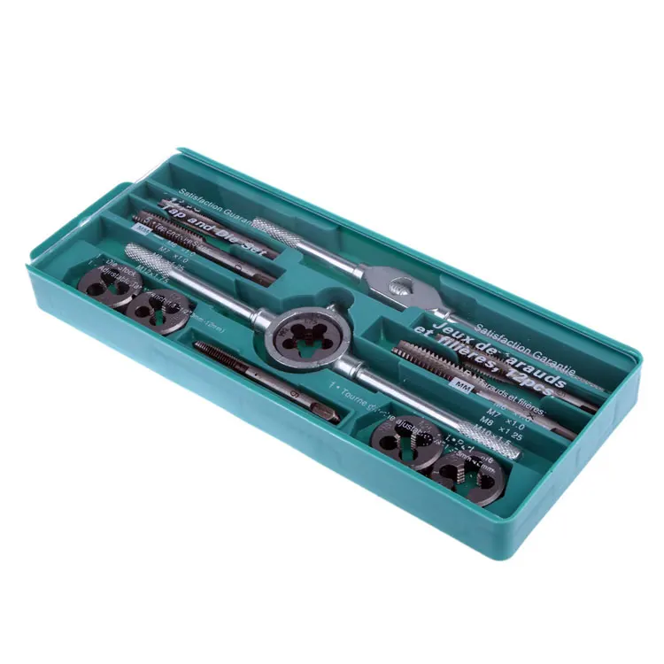 Hot Selling Alloy Steel 12pcs Metric Hand Tap And Die Tools Set M6-M12