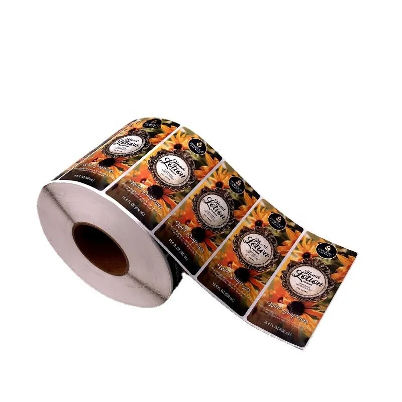 Custom Printing Food Bottle Plastic Jar Label Waterproof  Roll Stickers With Logo