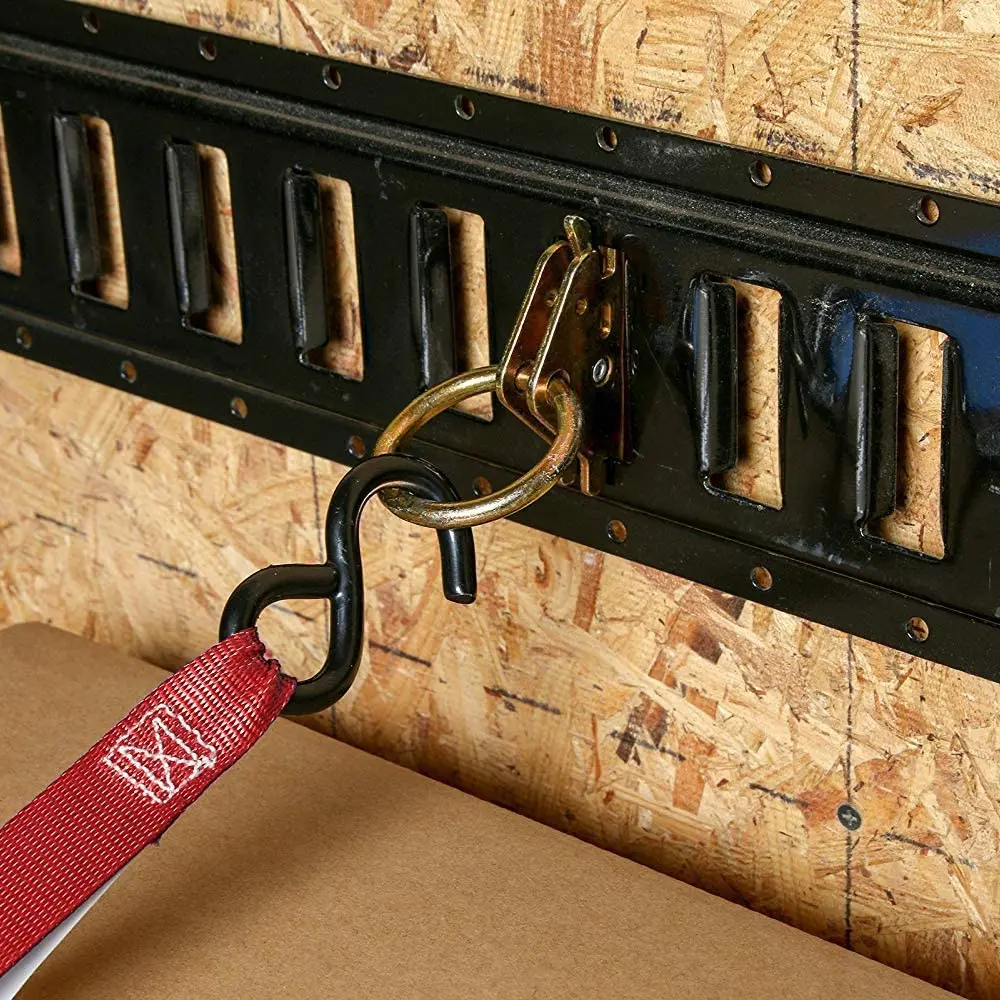 
10 pcs/set Steel E-Track O Ring Tie-Down Anchors Cargo Loads in Flatbeds Trailers Van Trucks Pickups Tie Down 