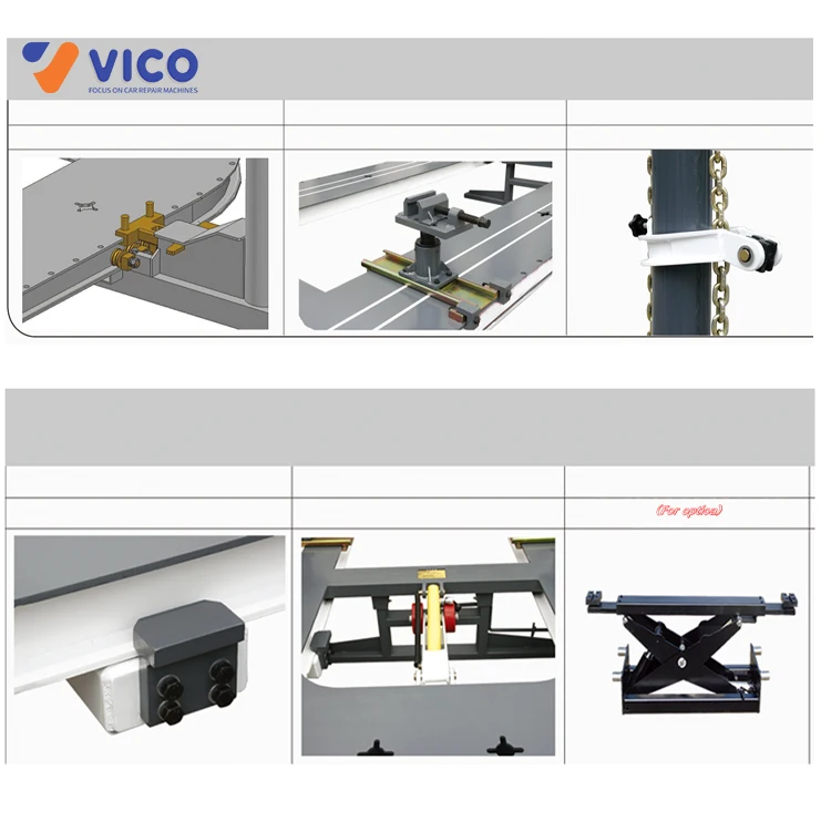 Vico Auto Body Frame Machine Car Repair Working Bench #VF4500 with 2 towers car lift