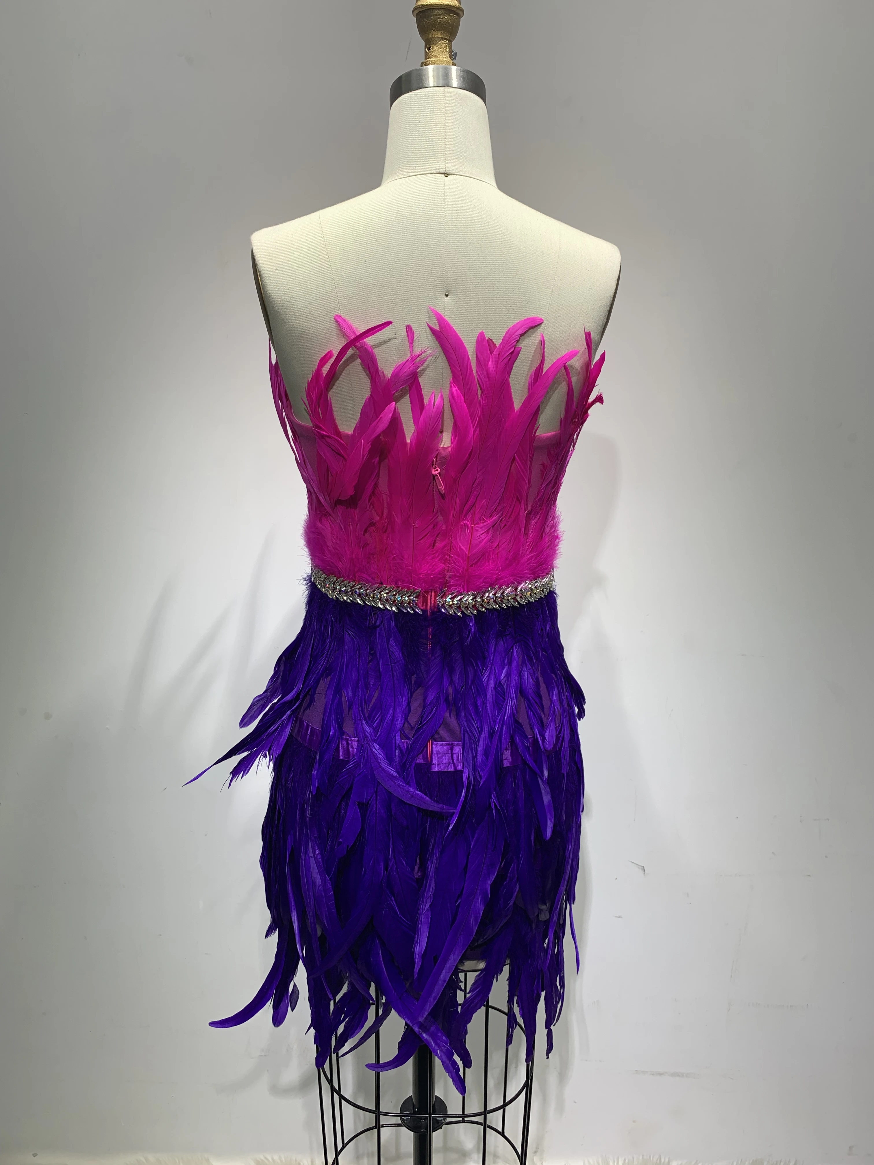 Женское вечернее платье с перьями, модельное дизайнерское платье знаменитости для выпускного вечера