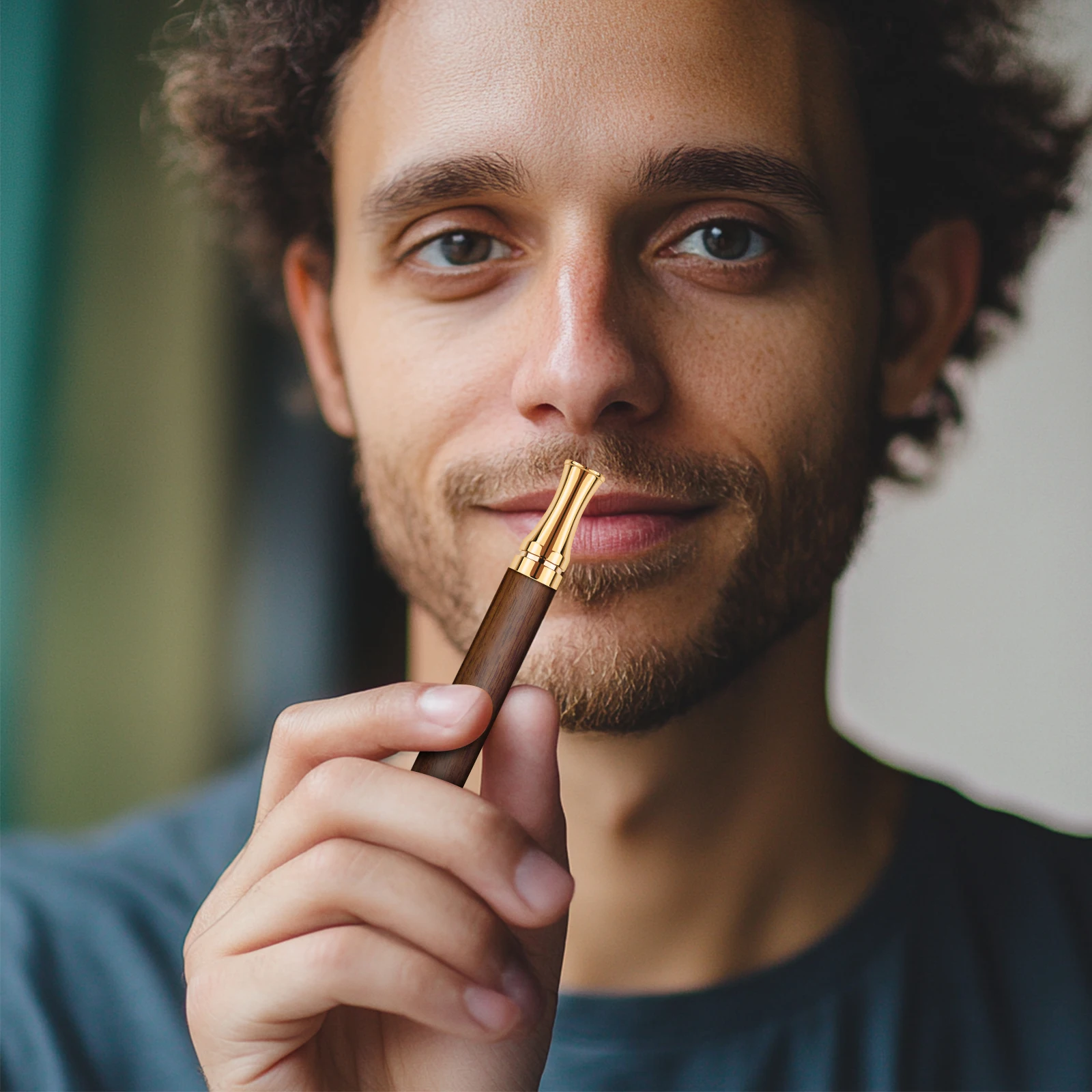 Wooden Vaporless Eucalyptus Core Refills Depression Relief Items Stress Calm Small Vapor Pen  Essential Oil Inhaler For Adults