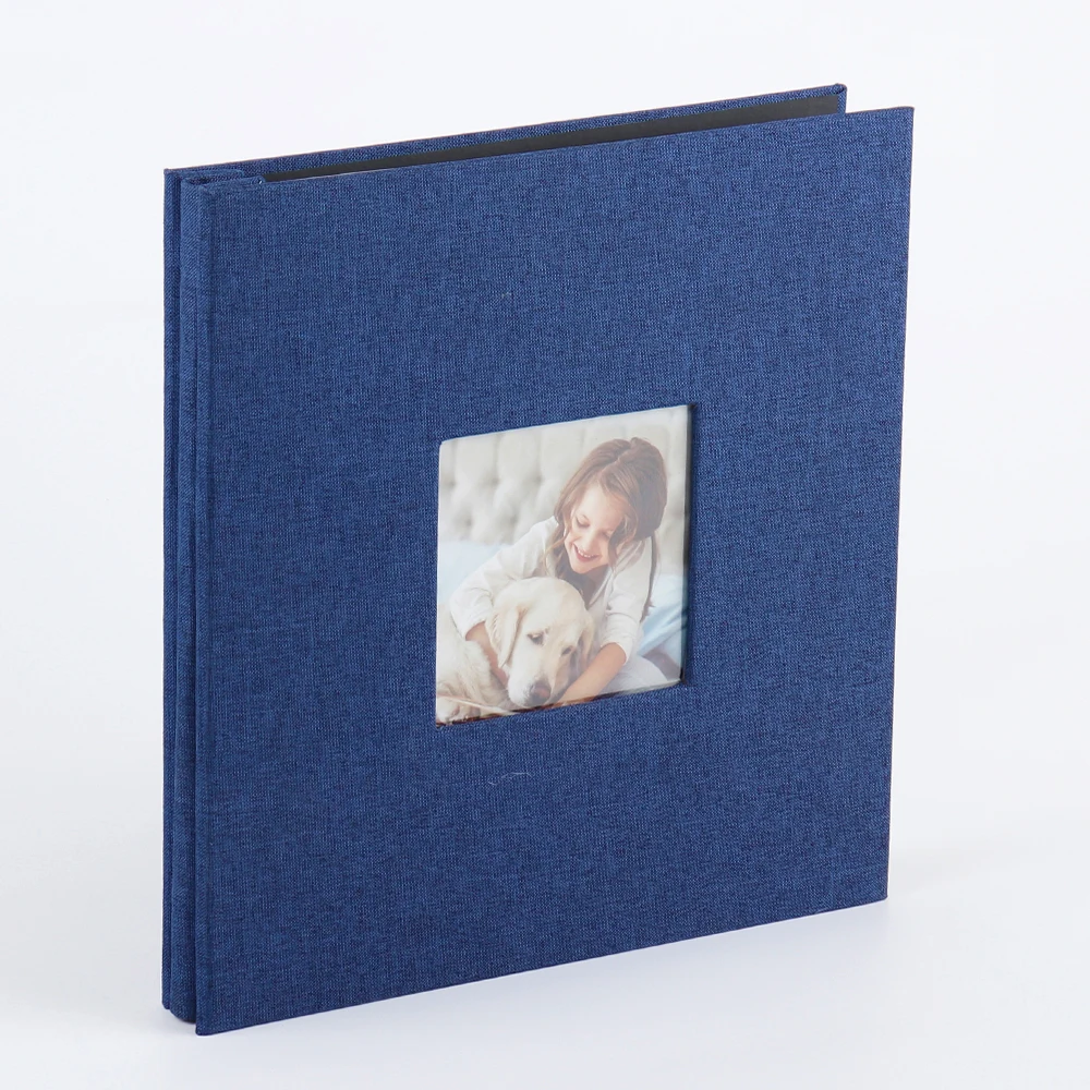 Высокое качество на заказ льняная обложка большой в твердом переплете фотобумага ПЕЧАТЬ детский фотоальбом