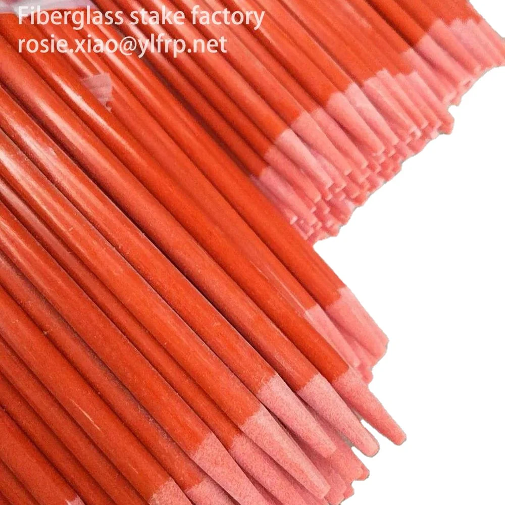 Red Color FRP Fiberglass Garden Plant Support Stakes