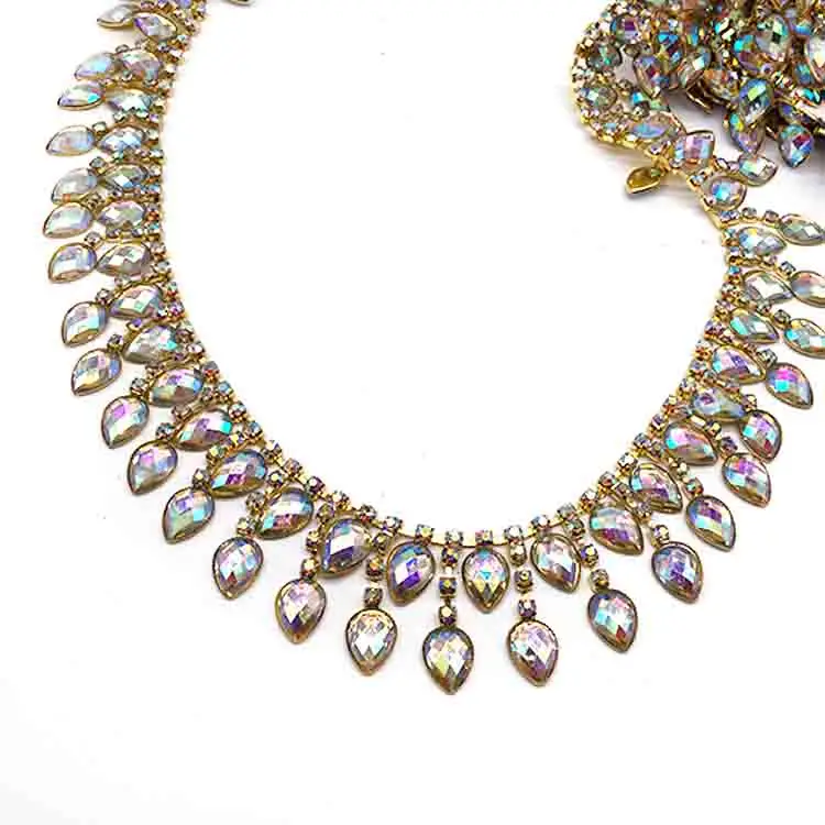 Supplies rhinestone trimmings sewing accessories rhinestone chain trim by the yard for the dress accessories