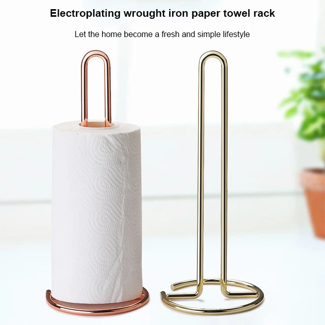 Kitchen roll holder home One piece welding round U shaped easy tear save space polished bold material kitchen roll holder