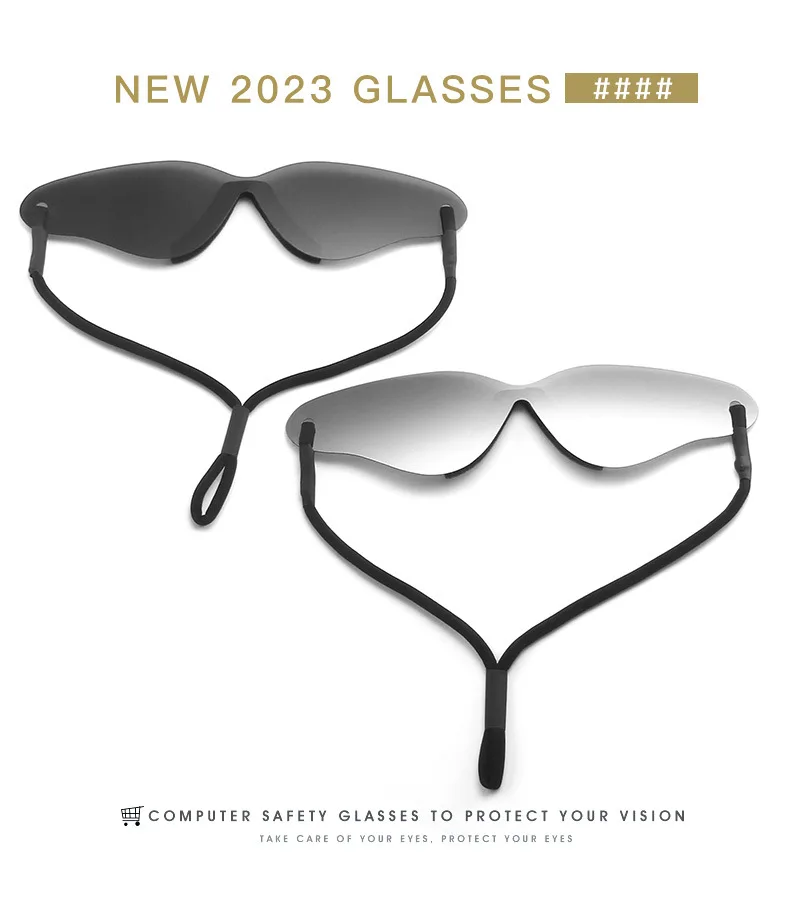 Custom Designer Oversized Wrap Quicksilver Gradient Sun Glasses Mirrored Rimless One Piece Y2K Futuristic Shades Sunglasses