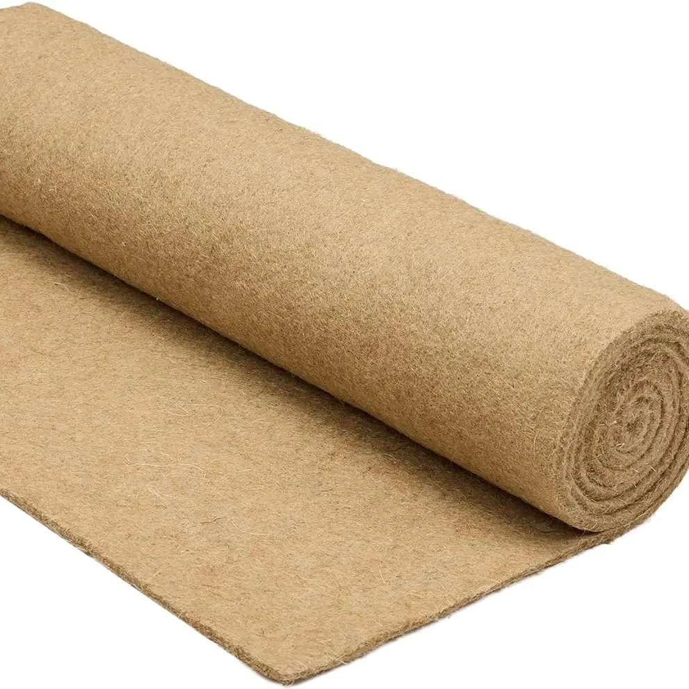 Nonwoven Needle Punched Jute Felt Fabric Rolls For Microgreens