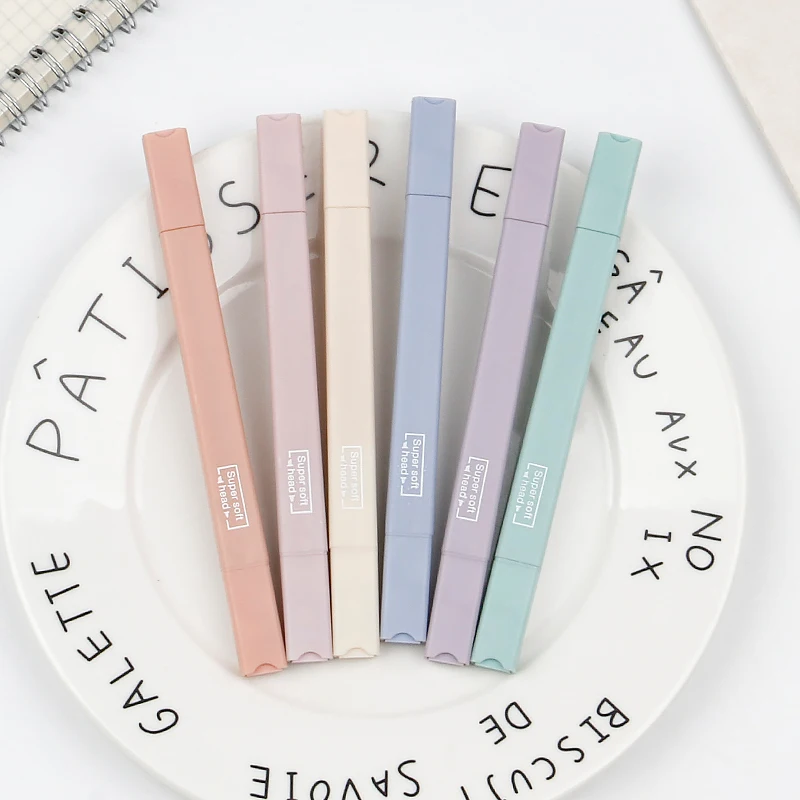 Хайлайтер указывает на внимание учеников. Цвет Ретро, высокая стоимость и большая емкость. Цветная двухсторонняя маркерная ручка Mo Landi.