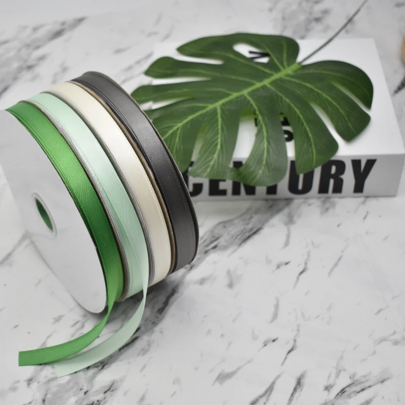 Wholesale 15mm-40mm Decorative Custom Woven Polyester Silk Satin Gift Ribbon With Logo