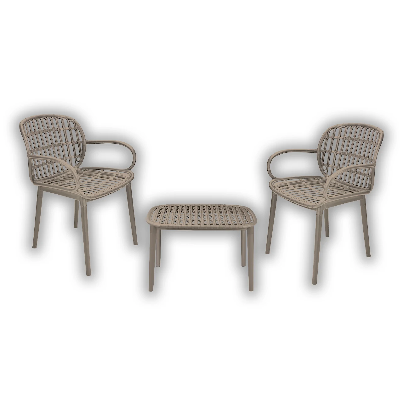 Итальянская Высококачественная уличная мебель экологичный садовый набор в тропическом стиле с пластиковым и бамбуковым диваном для HORECA