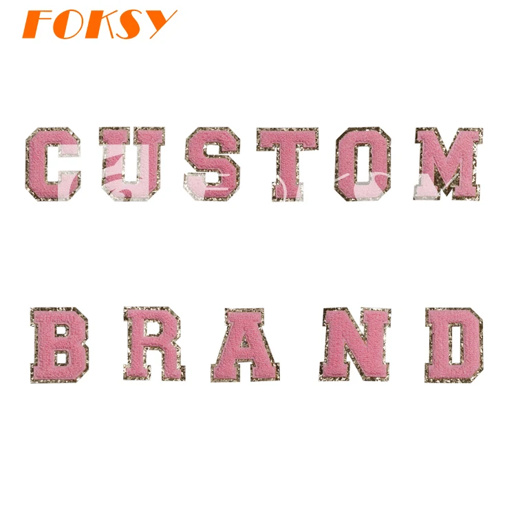 High Quality Cute Heat Press Custom Your Own Letter Embroidery Clothing 3D Patch