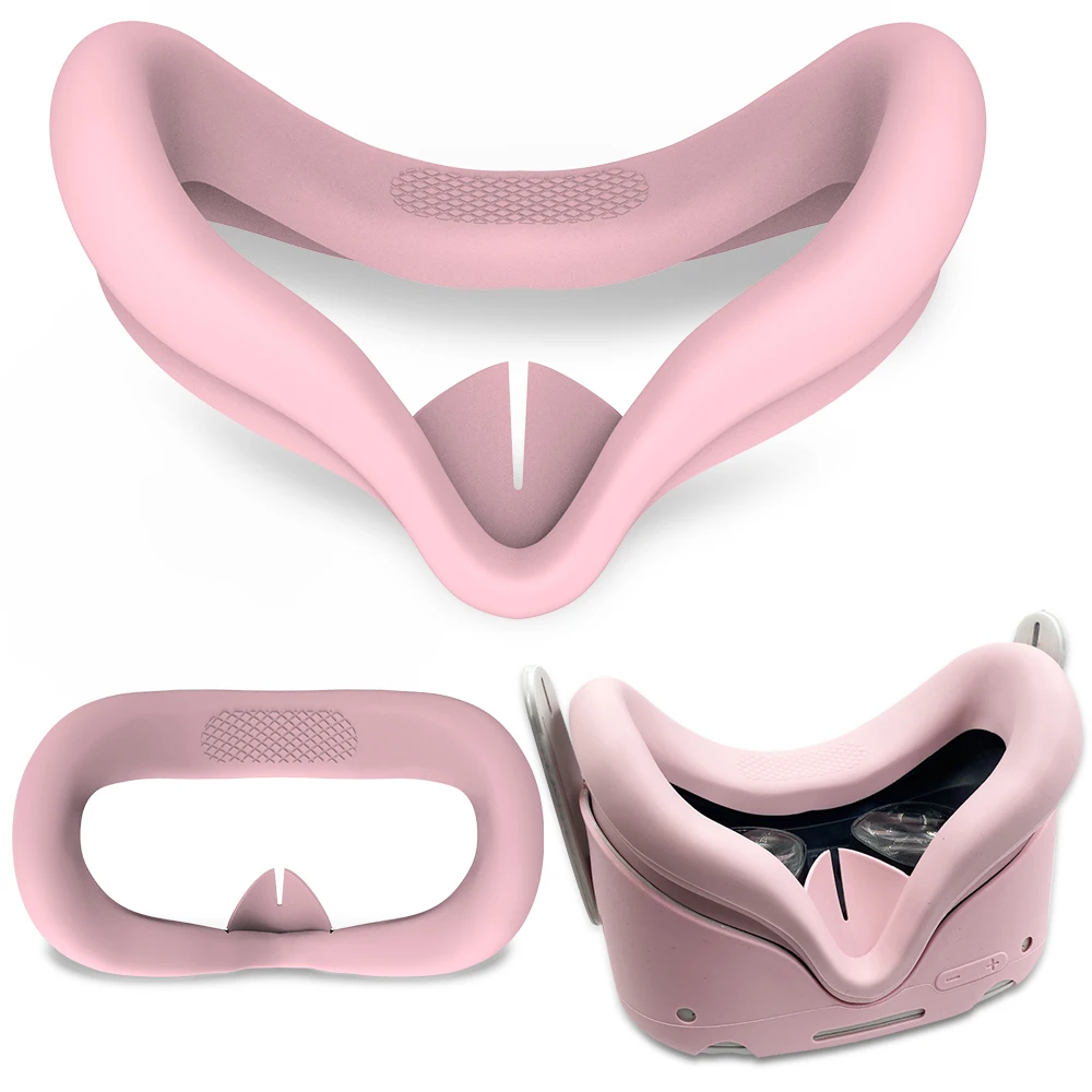 Suitable For Quest 2 Silicone Cover Combo Set With Protective Lens Cover Suitable For Meta/Oculus Quest 2 Face Pad Vr Accessory