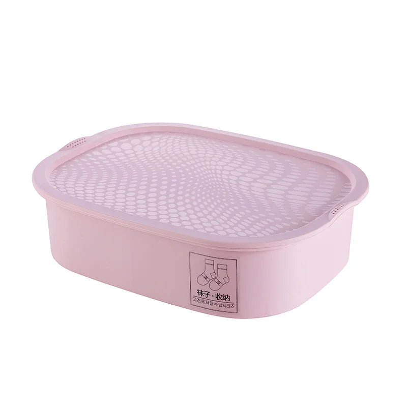 Hot sale Eco friendly Portable Plastic Storage Box for Kids Women Underwear Bra Socks, 3 pack