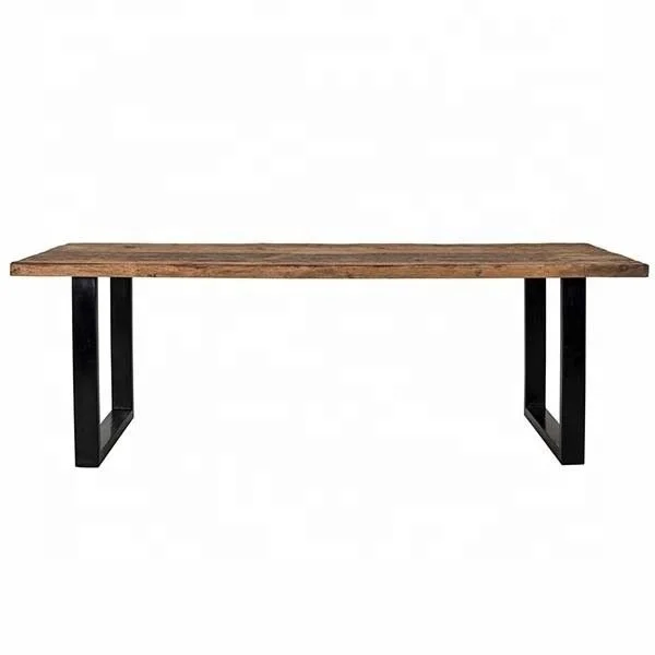 Industrial Dining Table Indian Antique Rustic Recycle Railway Sleeper Dining Table Jodhpur Vintage Old Wood Dining Room Table