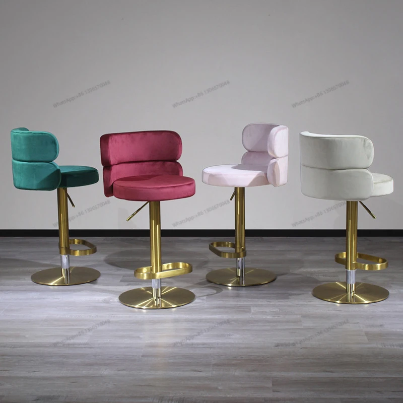 Fashionable stainless steel, bar stools, ktv modern front desk chairs, special prices, customized high